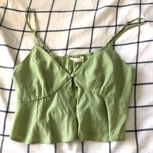 PacSun LA Hearts green flowy tank